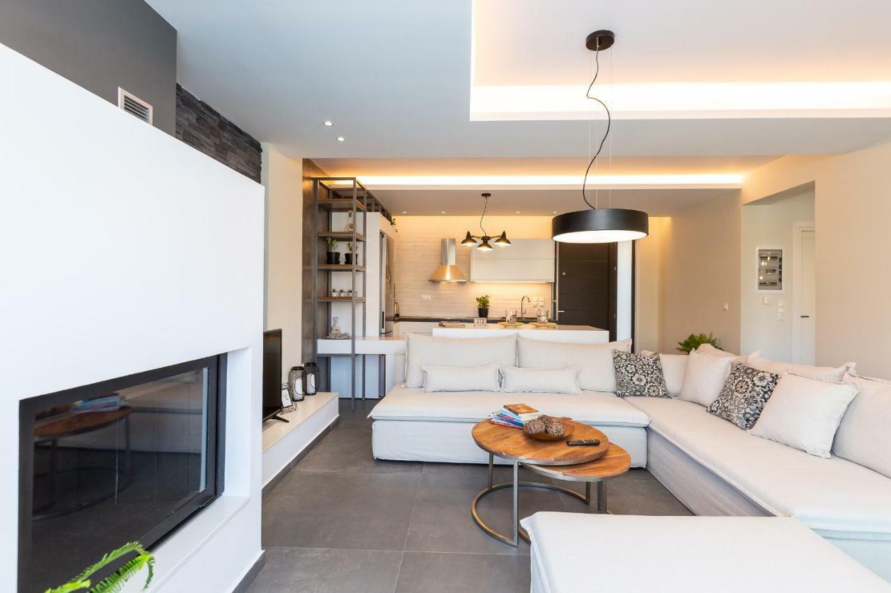 Nisos Villa, Pool & Heated Spawhirlpool, Walking To Beach, By Thinkvilla Sfakaki Exterior photo
